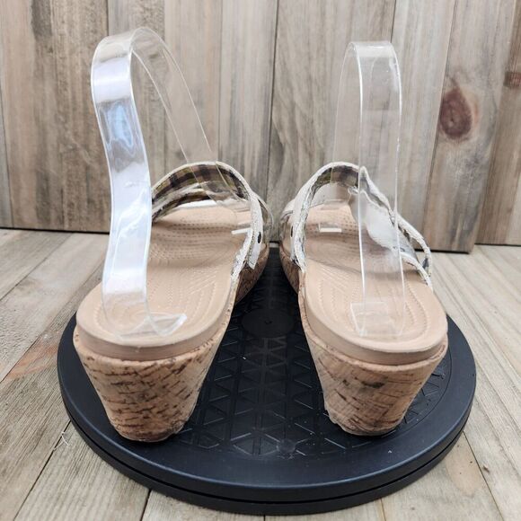 Womens Crocs A-Leigh size 9 Faux Cork Wedge Sandals - Picture 4 of 9